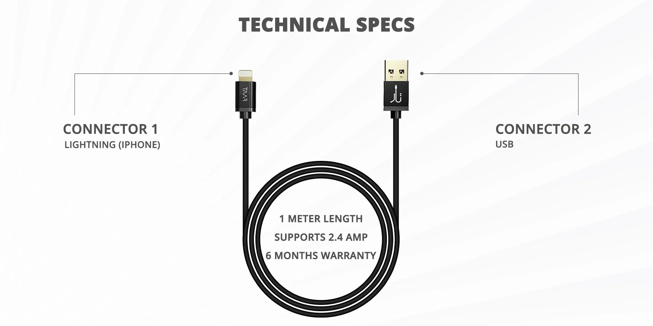 Premium Lightning 3A | Golden Connectors