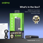 oraimo Traveler 22.5 PD 20000mAh 22.5W Power Bank