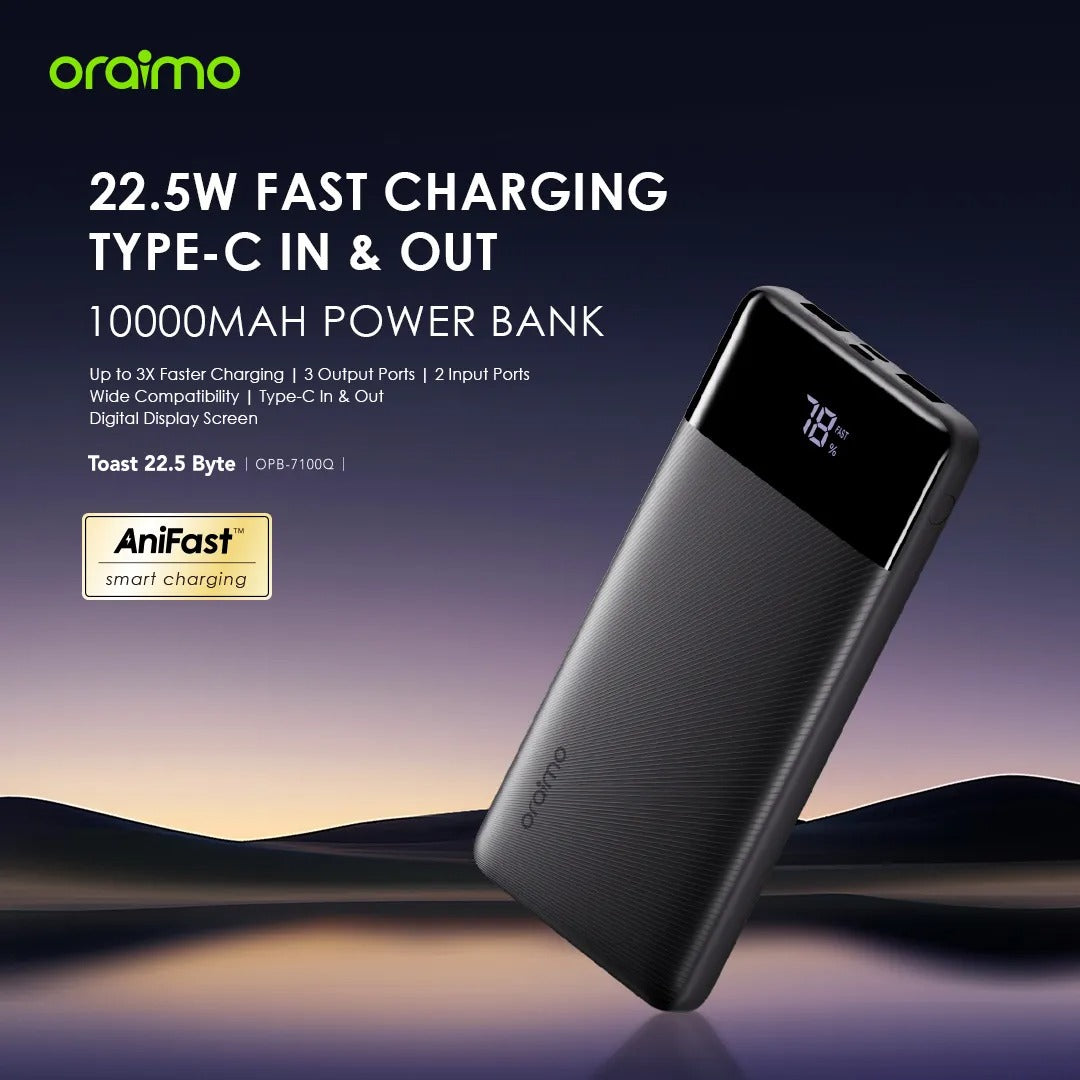 oraimo Toast 22.5 Byte 10000mAh 22.5W Power Bank