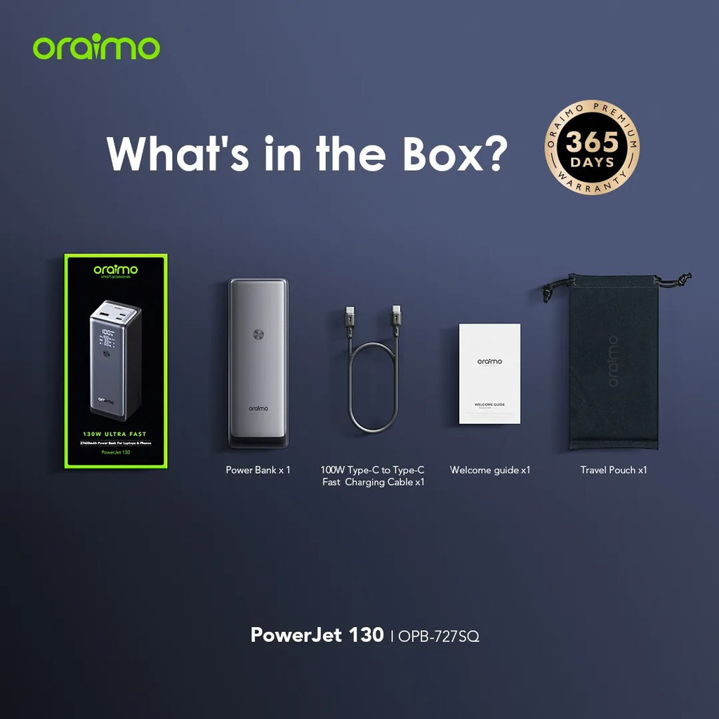 oraimo PowerJet 130 27600mAh 130W Power Bank